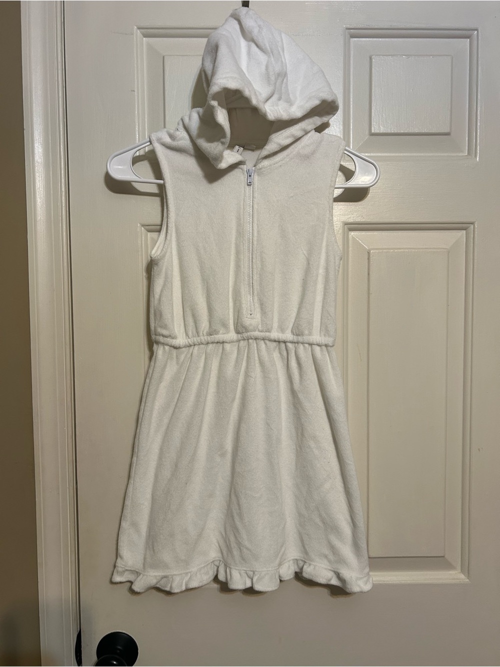 Janie & Jack Terry cloth white swim coverup girls size 10